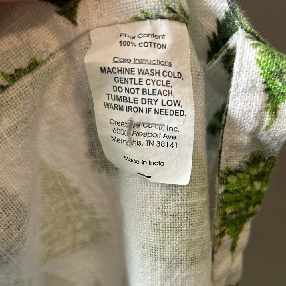 Green‎ Christmas Tree Ruffled Full Apron bib holiday baking one size